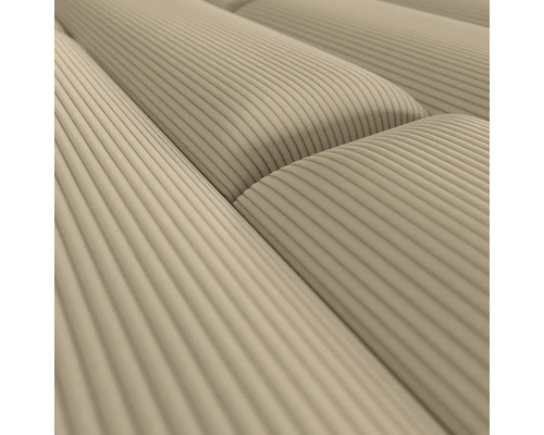 Nahaufnahme einer gerippten Polsterstruktur