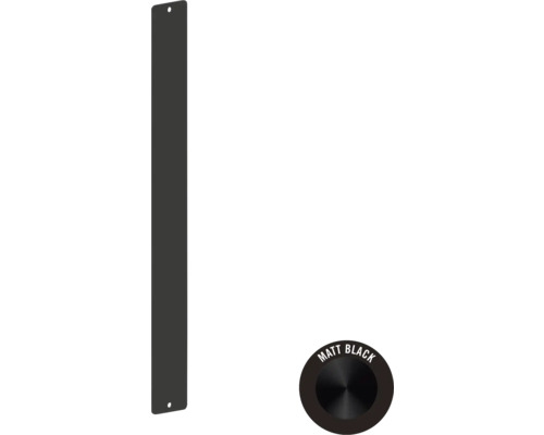 Mattschwarzer Türgriff mit Montagezubehör