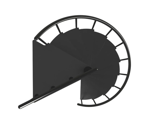 Vue de dessus d''un escalier en colimaçon en métal