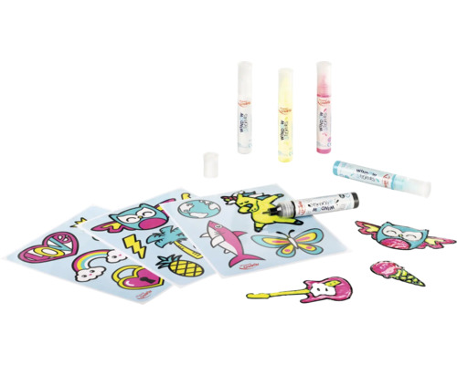 Kit de stickers pour fenêtres avec feutres de peinture et modèles