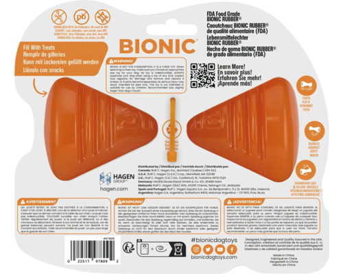 Jouet Bionic pour chien à remplir de friandises