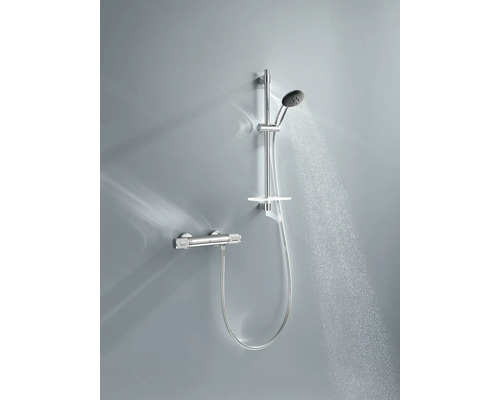 Duscharmatur mit Brausestange und Thermostat für die Dusche