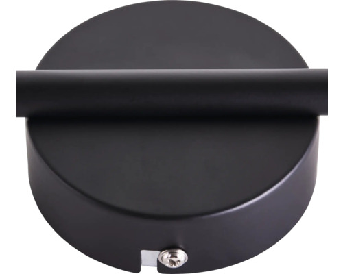 Détail d''un porte-serviettes mural noir