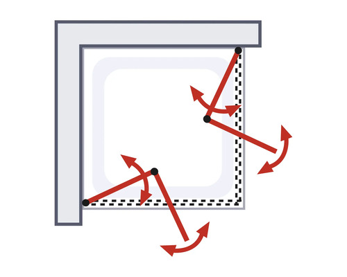 Darstellung einer Drehkippfunktion an einem Fenster