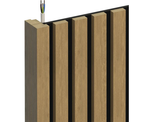 Holzpaneele mit elektrischen Leitungen
