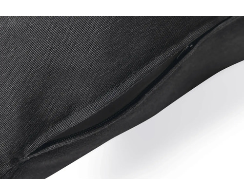 Gros plan d''une housse en tissu noir avec fermeture éclair