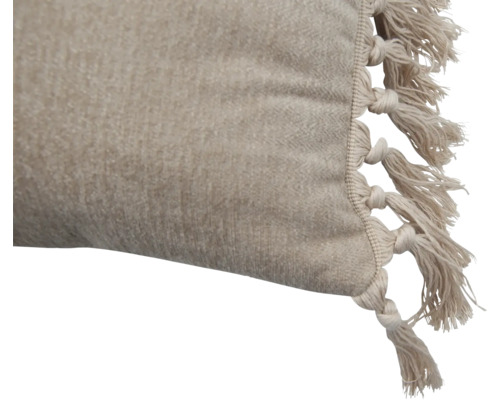 Coussin décoratif avec franges