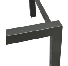Sonnenliege GARDEN PLACE Eve 190 x 70 x 35 cm grau mit Liegefläche aus robustem Textilgewebe, stabiles Aluminiumgestell, Rückenlehne verstellbar