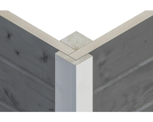 Mur en bois avec raccord d''angle