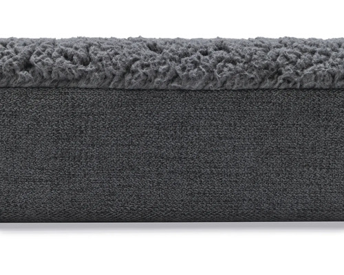 Haustierbett aus Stoff mit Plüschrand