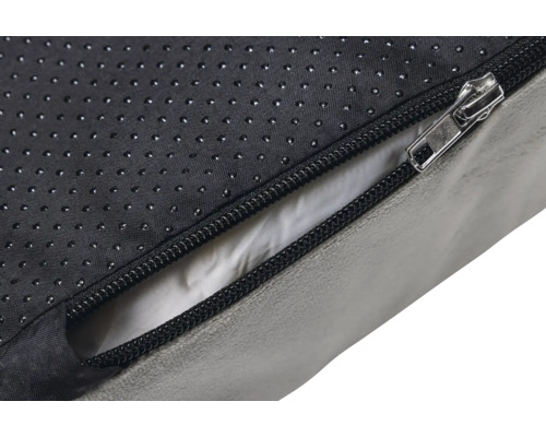 Vue détaillée d''un lit pour chien avec fermeture éclair