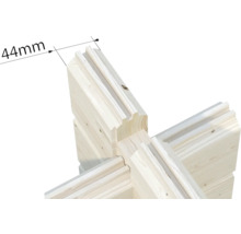 Gartenhaus Palmako Ines 13,7 m² Schiebetür Sicherheitsglas inkl. Fußboden 524 x 379 cm tauchgrundiert