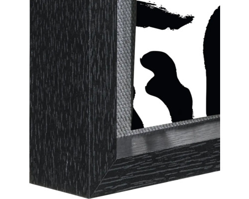 Nahaufnahme eines Bilderrahmens mit Holzstruktur