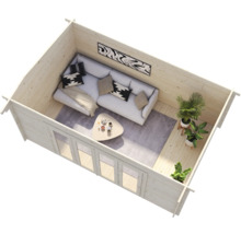 Gartenhaus Palmako Ines 13,7 m² inkl. Fußboden 524 x 379 cm natur