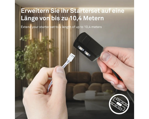 Verlängerungskabel für LED-Streifen zur Erweiterung des Startersets auf bis zu 10,4 Meter