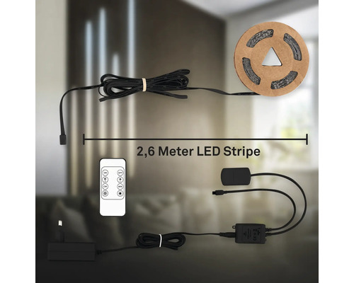 Bande LED 2,6 mètres avec télécommande