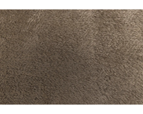 Nahaufnahme eines braunen Teppichs mit hohem Flor