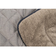 Couchage pour chien avec surface matelassée et peluche