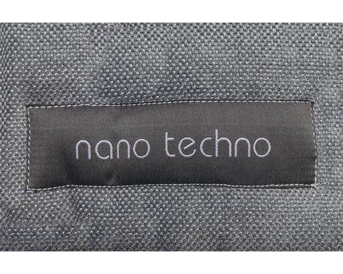 Nahaufnahme eines Stoffes mit dem Aufdruck Nano Techno
