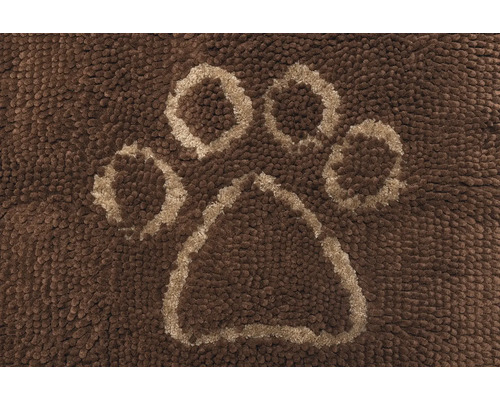 Brauner Teppich mit Pfotenabdruck