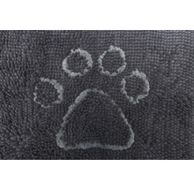 Tapis de bain gris avec empreinte de patte