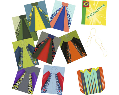 SES Creative Bumerang Bastelset mit Anleitungsheft und Gummibändern