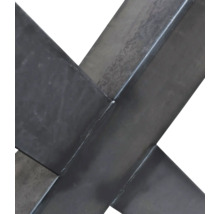 Vue détaillée d''un support de pied de table en métal