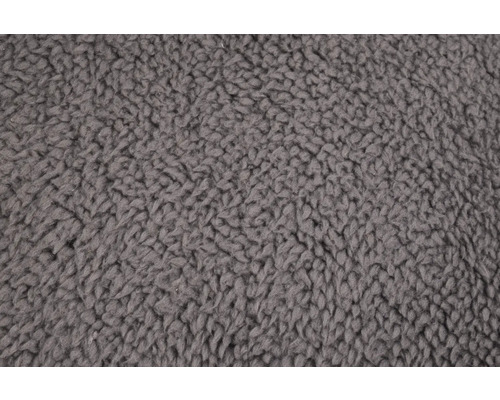 Gros plan d''un textile en molleton teddy gris.