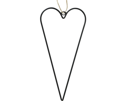 Coeur décoratif en métal avec suspension en cordon
