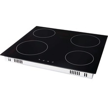 Plaque de cuisson vitrocéramique avec quatre zones de cuisson