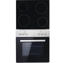 Cuisinière avec plaque vitrocéramique et four