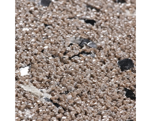 Nahaufnahme einer Steinteppichbodenoberfläche mit kleinen Kieselsteinen