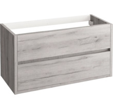Meuble sous-lavabo avec deux tiroirs aspect bois
