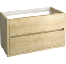 Ensemble de meubles de salle de bains Allibert Sense lxhxp 100,5 x 65 x 46,2 cm couleur de façade chêne arlington avec vasque