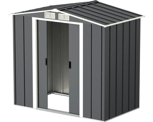 Gartenschuppen aus Metall mit Doppeltür