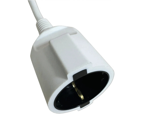 Fiche mâle blanche avec câble