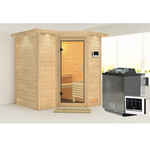 Sauna mit Ofen und Steuerung