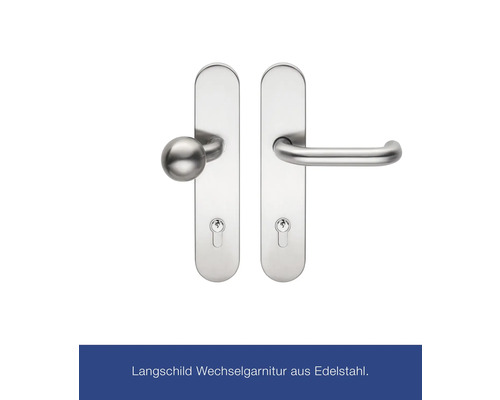 Garniture de porte va-et-vient à plaque longue en acier inoxydable