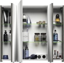 Jungborn Spiegelschrank VENTITRE 80 x 17 x 70,3 cm graphit struktur quer 3-türig J850.198050
