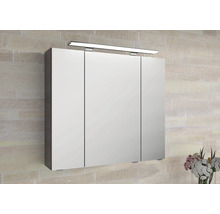 Jungborn Spiegelschrank VENTITRE 80 x 17 x 70,3 cm graphit struktur quer 3-türig J850.198050