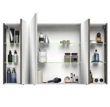 Jungborn Spiegelschrank VENTITRE 120 x 17 x 70,3 cm graphit struktur quer 3-türig J850.191250