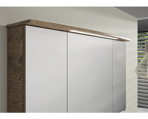 Spiegelschrank mit Beleuchtung und Holzdekor