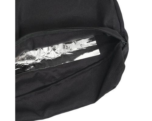 Sac noir avec fermeture éclair et doublure thermique