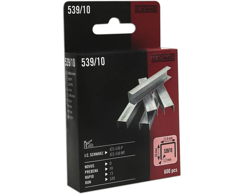 Agrafe JC Schwarz 539/10, 600 pces
