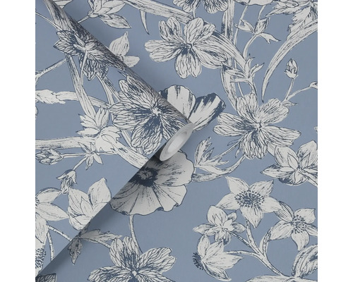 Blumentapete mit floralem Muster