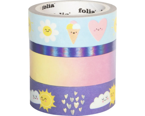 Dekoratives Klebebandset mit verschiedenen Mustern