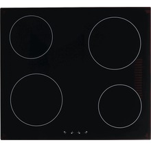 Plaque de cuisson vitrocéramique avec quatre zones de cuisson
