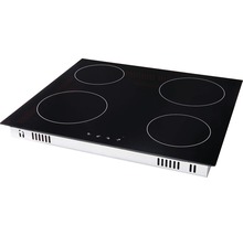 Plaque de cuisson vitrocéramique avec quatre zones de cuisson
