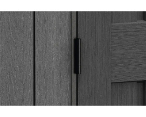 Detailansicht einer Tür mit Scharnier