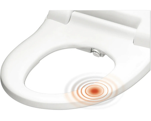 Siège de toilette blanc avec fonction chauffante